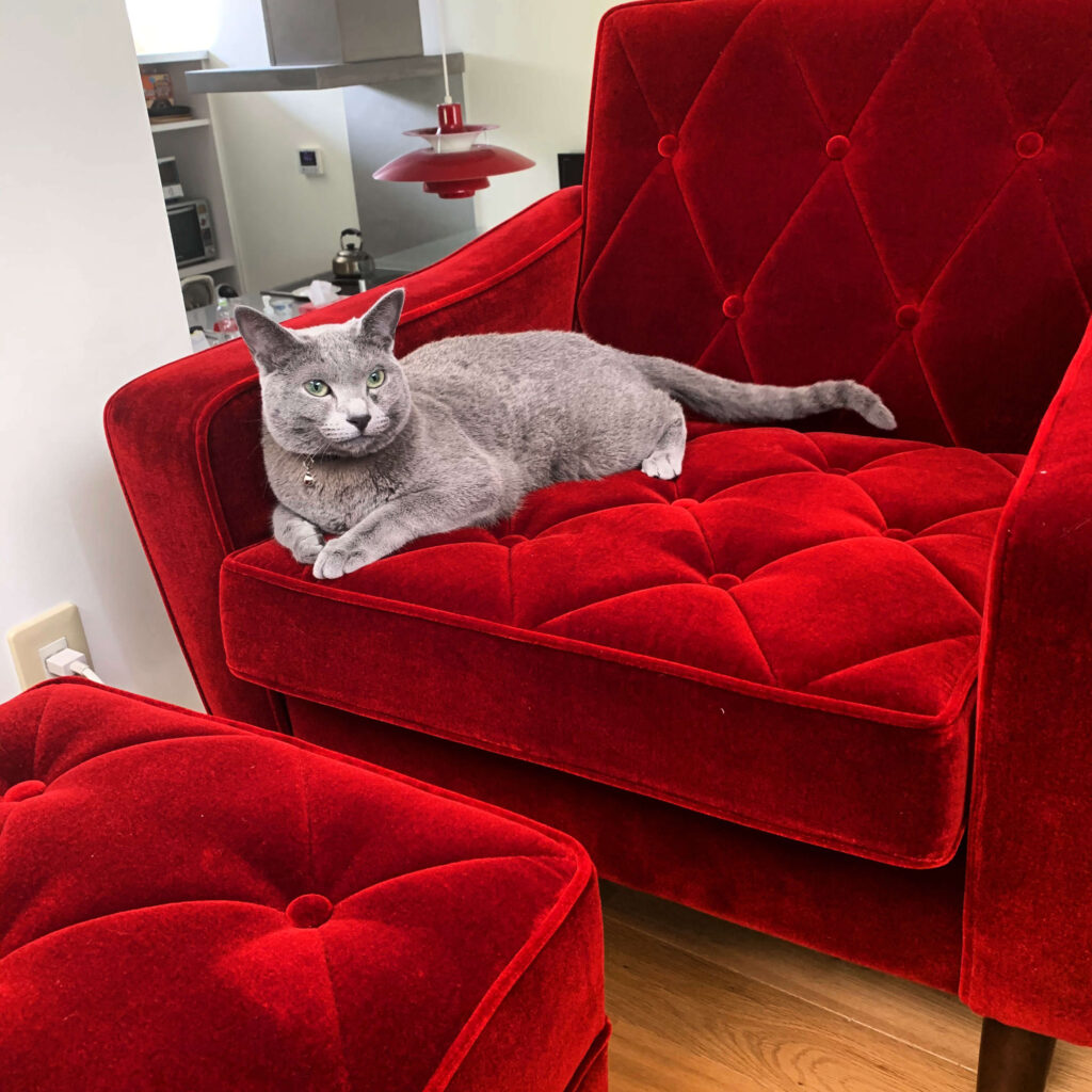 ロビーチェア 1シーター 名古屋プレミアムモケットレッド