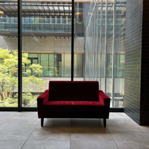 ロビーチェア 2シーター 名古屋プレミアムモケットレッド